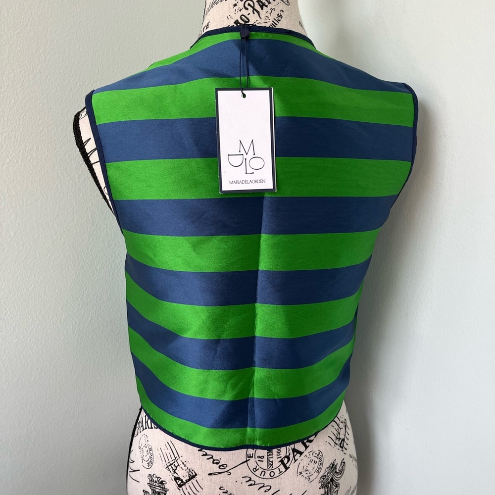 Vienna Vest in magnificent Emerald and Navy with Frogged closures. - Picture 8 of 10